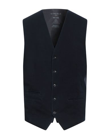 Circolo 1901 Man Tailored Vest Midnight Blue Size 46 Cotton, Lycra