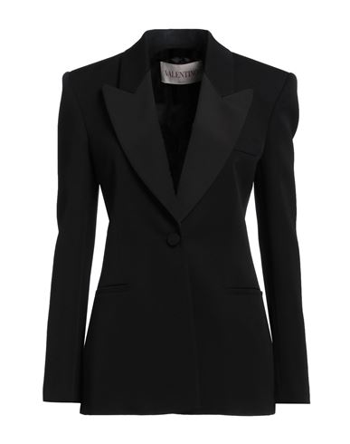 Valentino Garavani Woman Blazer Black Size 6 Virgin Wool, Silk, Viscose