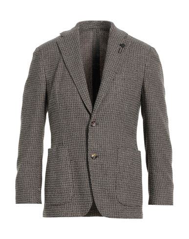 Lardini Man Blazer Beige Size 44 Wool, Cotton, Polyamide In Brown