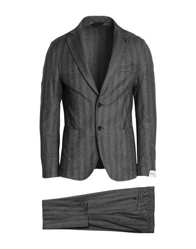 Shop Paoloni Man Suit Grey Size 44 Virgin Wool