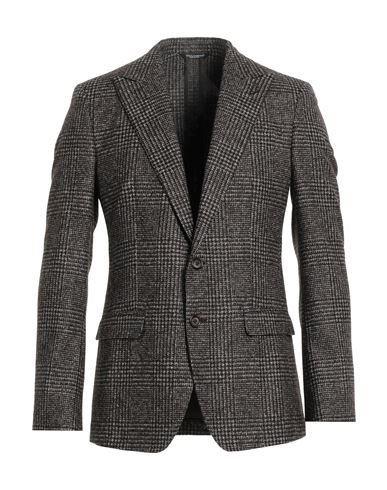 Dolce & Gabbana Man Blazer Cocoa Size 42 Alpaca Wool, Wool, Cotton, Polyamide In Gray