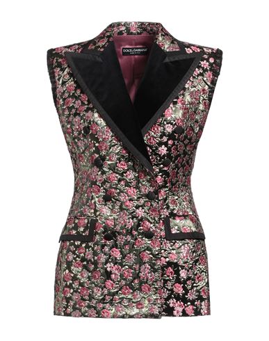 Dolce & Gabbana Woman Blazer Black Size 10 Acetate, Silk, Cotton, Polyamide, Metallic Polyester
