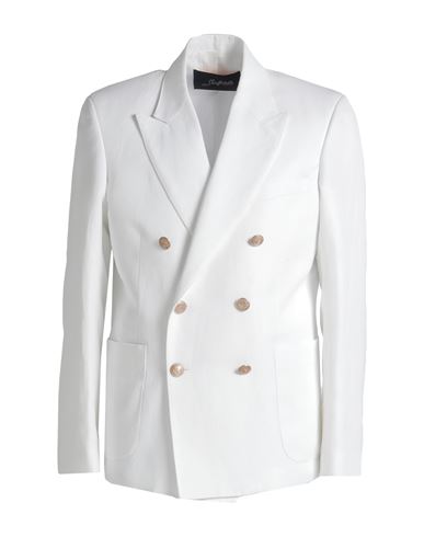 Shop The Seafarer Man Blazer White Size 40 Cotton, Linen