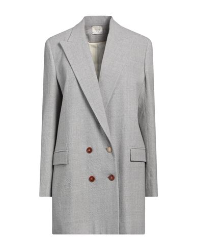 Alysi Woman Blazer Light Grey Size 8 Virgin Wool In Gray