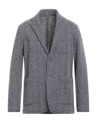 Fedeli Man Blazer Grey Size 40 Wool, Mohair Wool In Gray
