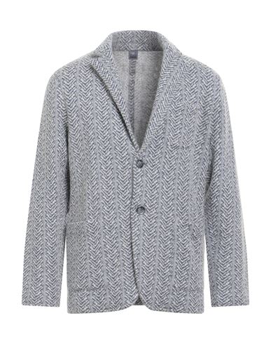 Fedeli Man Blazer Light Grey Size 40 Wool, Mohair Wool In Gray