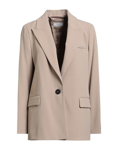 Peserico Woman Blazer Sand Size 10 Polyester In Neutral