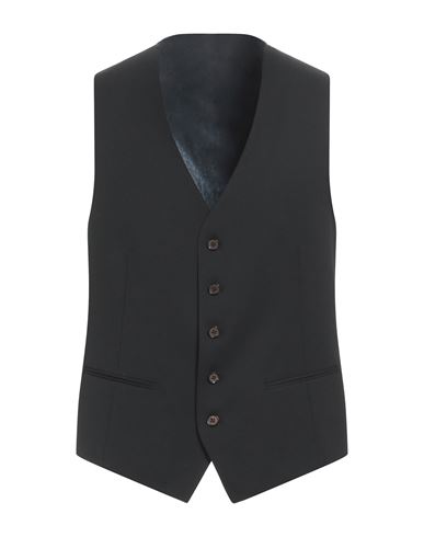 Michael Kors Mens Man Tailored Vest Black Size 44 Polyester, Wool, Elastane