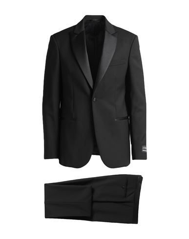 Just Cavalli Man Suit Black Size 42 Polyester, Viscose In Black