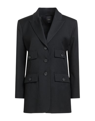 Pinko Woman Blazer Black Size 8 Wool, Polyester, Viscose, Elastane In Black