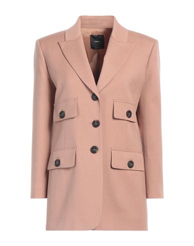 Pinko Woman Blazer Light Brown Size 4 Wool, Polyester, Viscose, Elastane In Beige