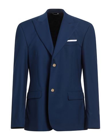 GREY DANIELE ALESSANDRINI GREY DANIELE ALESSANDRINI MAN BLAZER BLUE SIZE 46 POLYESTER, VISCOSE, ELASTANE 