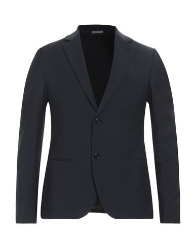 Shop Grey Daniele Alessandrini Man Blazer Midnight Blue Size 36 Wool, Polyester, Elastane