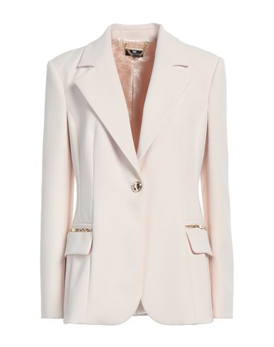 Elisabetta Franchi Woman Blazer Cream Size 10 Polyester, Elastane In Pink