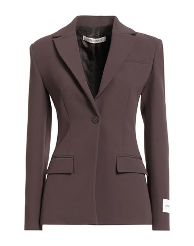 Hinnominate Woman Blazer Dark Brown Size S Polyester, Elastane