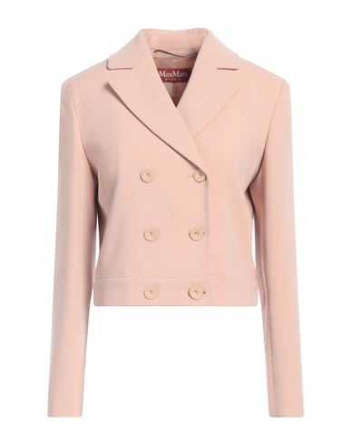 Shop Max Mara Studio Woman Blazer Blush Size 12 Triacetate, Polyester In Pink