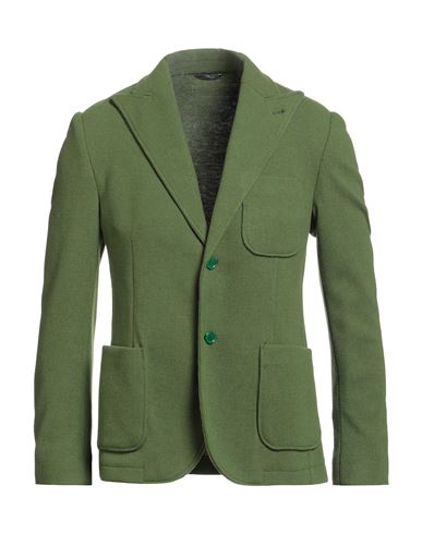 Daniele Alessandrini Man Blazer Green Size 38 Polyester, Acrylic, Viscose In Green