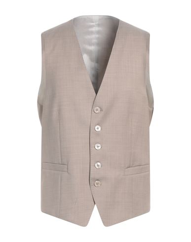 Shop Baldessarini Man Tailored Vest Sand Size 42 Virgin Wool, Elastane In Beige