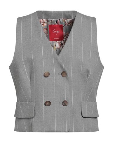Co. Go Woman Tailored Vest Grey Size 8 Virgin Wool, Elastane In Gray