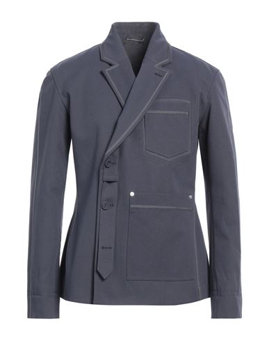 Shop Dior Homme Man Blazer Slate Blue Size 38 Cotton, Viscose, Silk