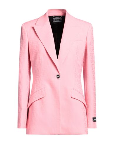 Versace Woman Blazer Pink Size 6 Virgin Wool