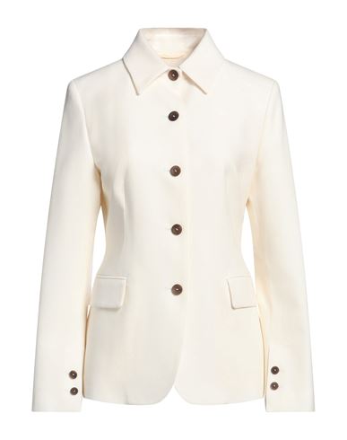 Co. Go Woman Jacket Ivory Size 8 Virgin Wool, Elastane In White
