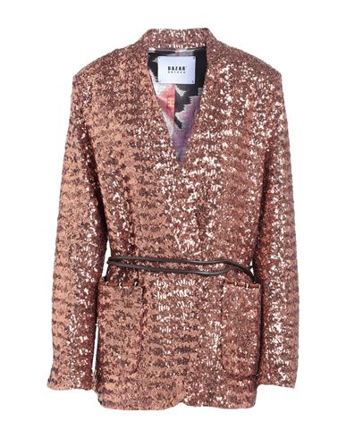 Bazar Deluxe Woman Blazer Bronze Size 10 Polyester, Elastane In Pink