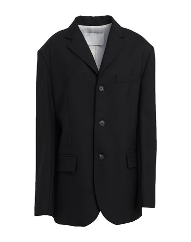 Tela Woman Blazer Black Size 10 Polyester, Virgin Wool, Elastane