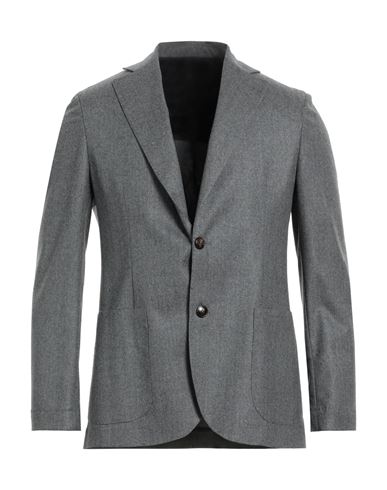 Barba Napoli Man Blazer Grey Size 44 Virgin Wool In Gray