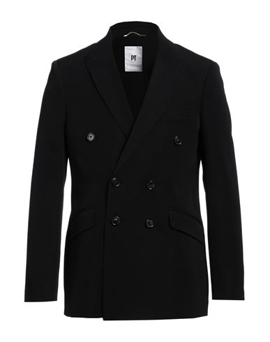 Pt Torino Man Blazer Black Size 42 Virgin Wool