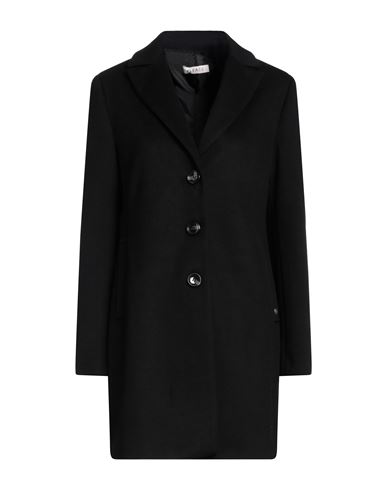 Shop Please Woman Coat Black Size M Polyester, Viscose, Elastane