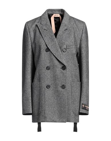 N°21 Woman Blazer Grey Size 8 Wool, Lyocell, Polyamide