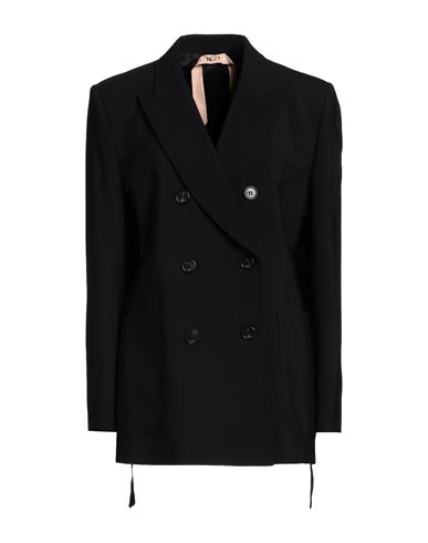 N°21 Woman Blazer Beige Size 4 Polyester, Wool, Elastane In Black