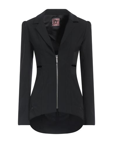 Shop Jean Paul Gaultier Woman Blazer Black Size 4 Polyester, Virgin Wool, Elastane