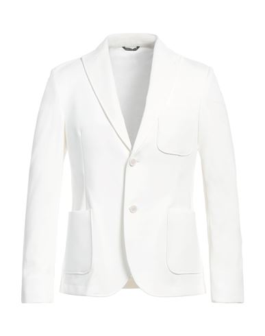 Shop Grey Daniele Alessandrini Man Blazer White Size 38 Cotton, Polyamide, Elastane