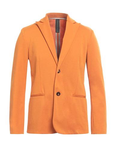 Hōsio Man Blazer Orange Size 40 Cotton, Polyamide, Elastane In Gold