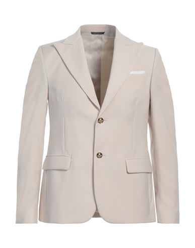 Grey Daniele Alessandrini Man Blazer Beige Size 40 Polyester, Viscose, Elastane In Neutral