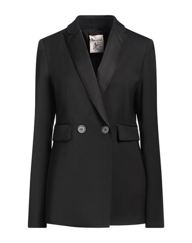 Semicouture Woman Blazer Black Size 10 Polyester, Virgin Wool, Elastane