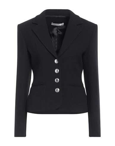 Shop Alessandra Rich Woman Blazer Black Size 8 Virgin Wool