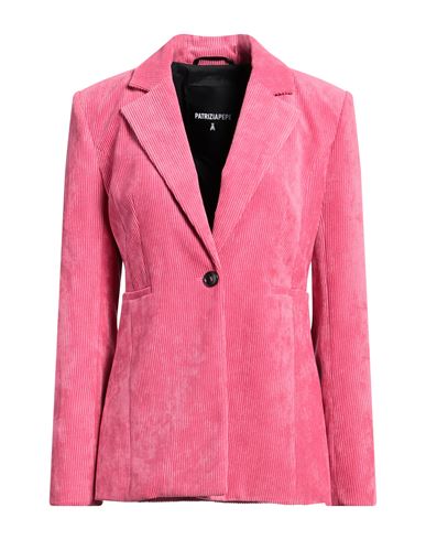 Shop Patrizia Pepe Woman Blazer Fuchsia Size 8 Polyester, Polyamide, Elastane In Pink