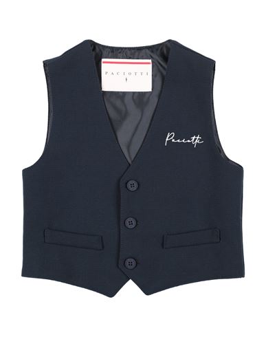 CESARE PACIOTTI PACIOTTI TODDLER BOY TAILORED VEST MIDNIGHT BLUE SIZE 4 POLYESTER, POLYAMIDE, ELASTANE 