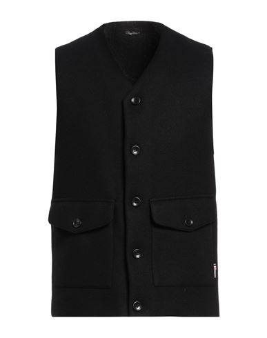 Shop Daniele Alessandrini Homme Man Tailored Vest Black Size 42 Polyester