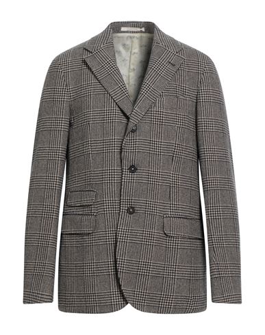 Massimo Alba Man Blazer Military Green Size 40 Wool, Cotton, Polyamide In Gray