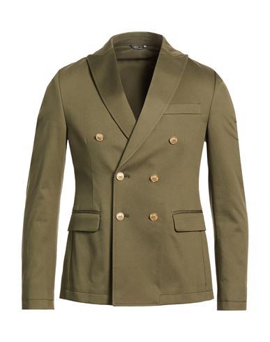 Daniele Alessandrini Homme Man Blazer Military Green Size 36 Polyester, Viscose, Elastane