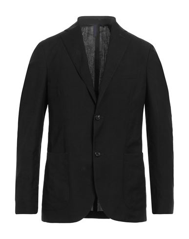 Shop Incotex Man Blazer Black Size 38 Virgin Wool, Linen