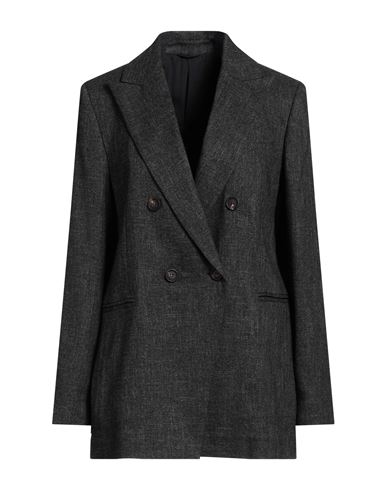 Brunello Cucinelli Woman Blazer Black Size 6 Viscose, Linen, Wool, Elastane