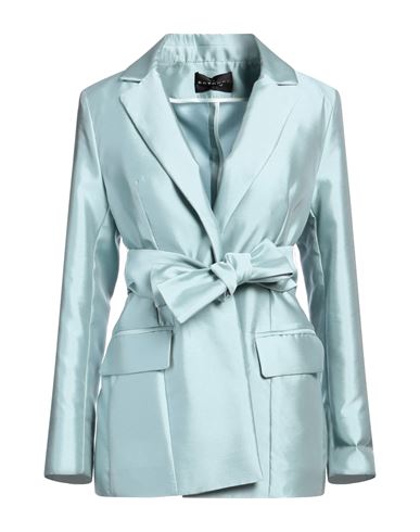 Shop Botondi Couture Woman Blazer Sky Blue Size 10 Polyester, Silk