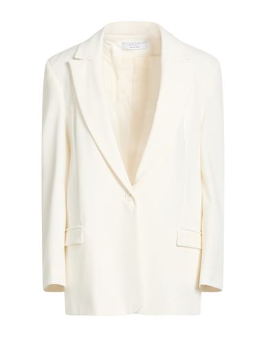 Kaos Woman Blazer Ivory Size 10 Polyester, Viscose, Elastane In White