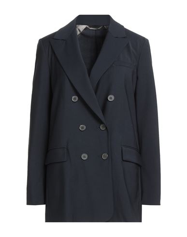 Kiltie Woman Blazer Navy Size 6 Virgin Wool, Elastane In Blue