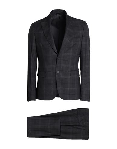 Alessandro Dell'acqua Man Suit Lead Size 40 Polyester, Viscose, Elastane In Black